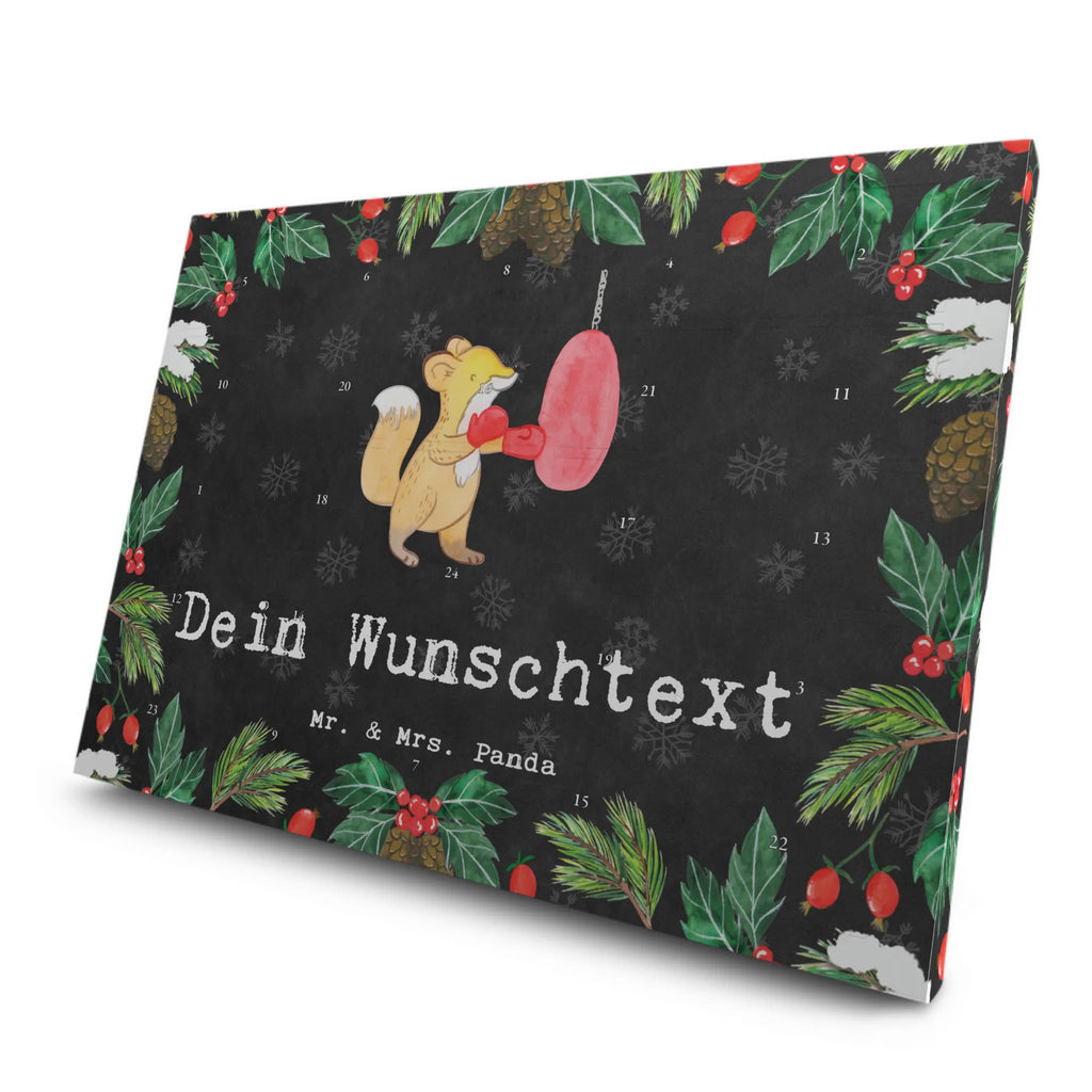 Personalisierter Tee Adventskalender Fuchs Boxen Personalisierter Tee Adventskalender, Geschenk, Sport, Sportart, Hobby, Schenken, Danke, Dankeschön, Auszeichnung, Gewinn, Sportler, Boxen, Boxkampf, Boxtraining