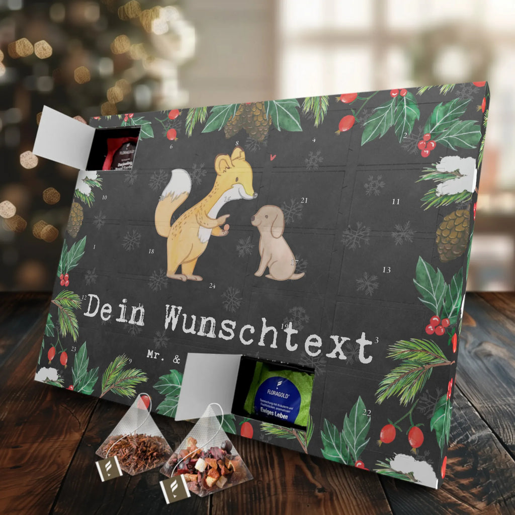 Personalisierter Tee Adventskalender Fuchs Hundetraining Personalisierter Tee Adventskalender, Geschenk, Sport, Sportart, Hobby, Schenken, Danke, Dankeschön, Auszeichnung, Gewinn, Sportler, Hundetraining, Hundeerziehung, Hundeschule, Welpenschule, Hundeprüfung