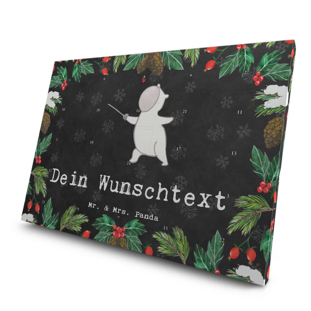 Personalisierter Tee Adventskalender Panda Fechten Personalisierter Tee Adventskalender, Geschenk, Sport, Sportart, Hobby, Schenken, Danke, Dankeschön, Auszeichnung, Gewinn, Sportler, Fechten, Fechter Bund, Fecht Verein, Fecht Club