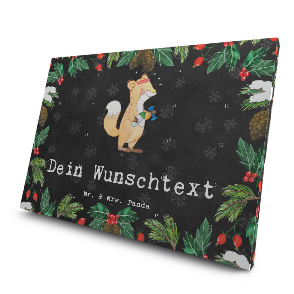 Personalisierter Tee Adventskalender Fuchs Fitness Personalisierter Tee Adventskalender, Geschenk, Sport, Sportart, Hobby, Schenken, Danke, Dankeschön, Auszeichnung, Gewinn, Sportler, Fitness, Sport treiben, Fitnessstudio, Sportclub, Kraftsport