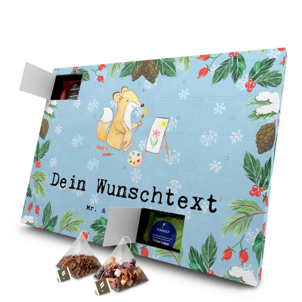 Personalisierter Tee Adventskalender Fuchs  Malen Personalisierter Tee Adventskalender, Geschenk, Sport, Sportart, Hobby, Schenken, Danke, Dankeschön, Auszeichnung, Gewinn, Sportler, Malen, Zeichnen, Hobbyzeichner, Künstler, Künstlerin