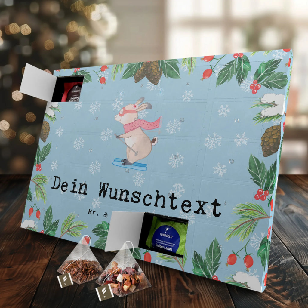 Personalisierter Tee Adventskalender Hase Skifahren Personalisierter Tee Adventskalender, Geschenk, Sport, Sportart, Hobby, Schenken, Danke, Dankeschön, Auszeichnung, Gewinn, Sportler, Ski fahren, Skifahren, Skisport, Skiwettbewerb, Skirennen