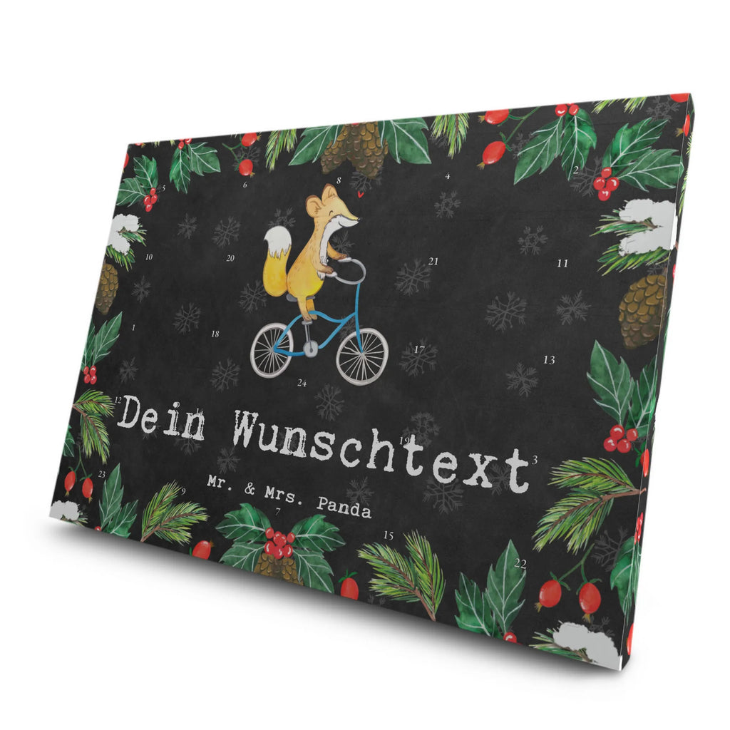 Personalisierter Tee Adventskalender Fuchs Fahrrad fahren Personalisierter Tee Adventskalender, Geschenk, Sport, Sportart, Hobby, Schenken, Danke, Dankeschön, Auszeichnung, Gewinn, Sportler, Fahrrad fahren, Radeln, Trekking, Mountainbiking, Radsport