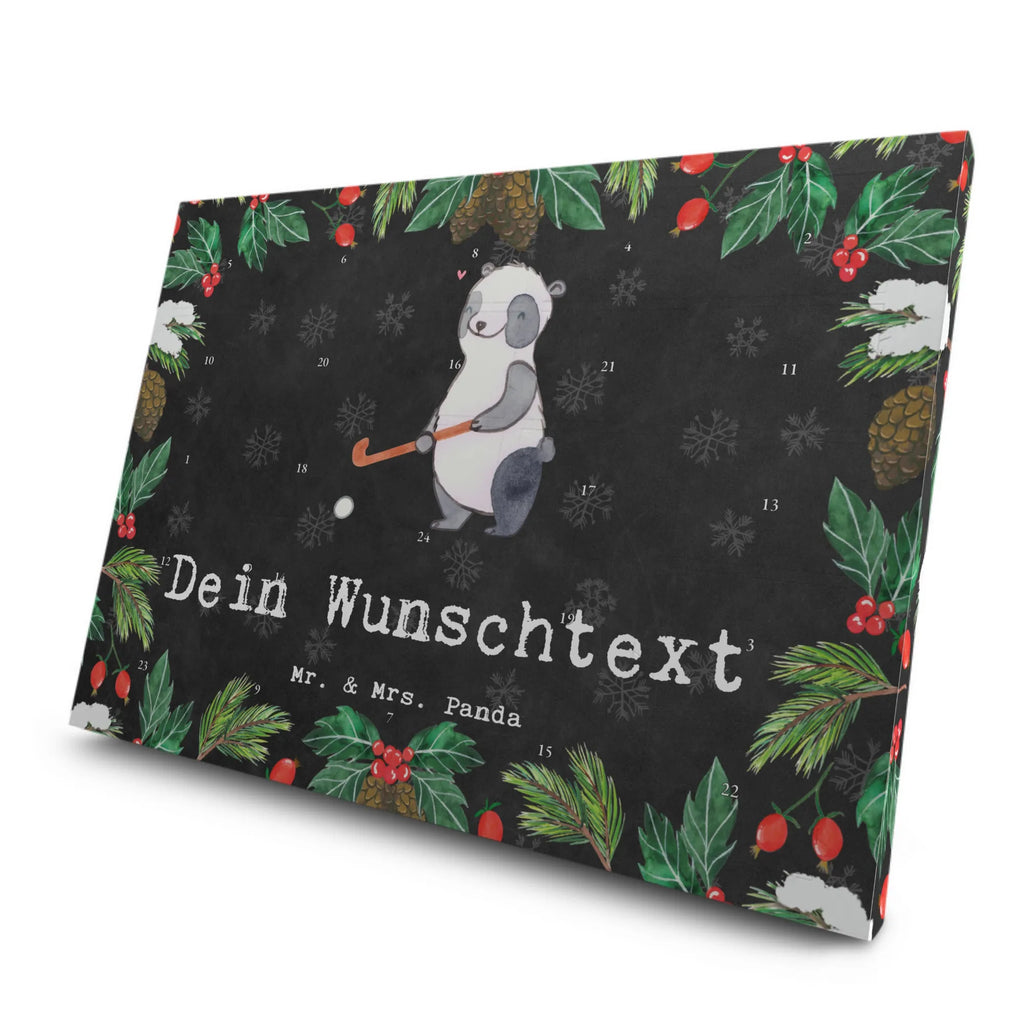 Personalisierter Tee Adventskalender Panda Hockey spielen Personalisierter Tee Adventskalender, Geschenk, Sport, Sportart, Hobby, Schenken, Danke, Dankeschön, Auszeichnung, Gewinn, Sportler, Hockey spielen, Feldhockey, Hockeyschläger, Hockey Verein