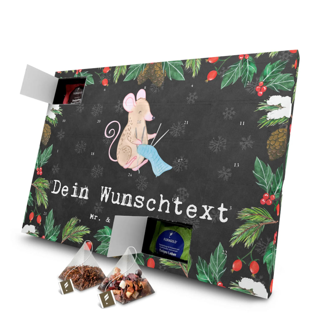 Personalisierter Tee Adventskalender Maus Stricken Personalisierter Tee Adventskalender, Geschenk, Sport, Sportart, Hobby, Schenken, Danke, Dankeschön, Auszeichnung, Gewinn, Sportler, Stricken, DIY