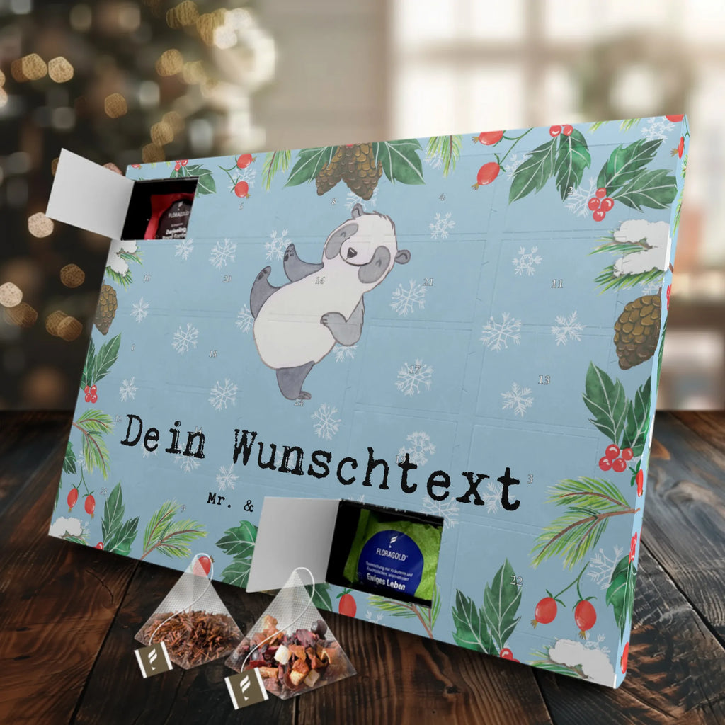 Personalisierter Tee Adventskalender Panda Kampfkunst Personalisierter Tee Adventskalender, Geschenk, Sport, Sportart, Hobby, Schenken, Danke, Dankeschön, Auszeichnung, Gewinn, Sportler, Kampfkunst, Kampfsportarten, Selbstverteidigung