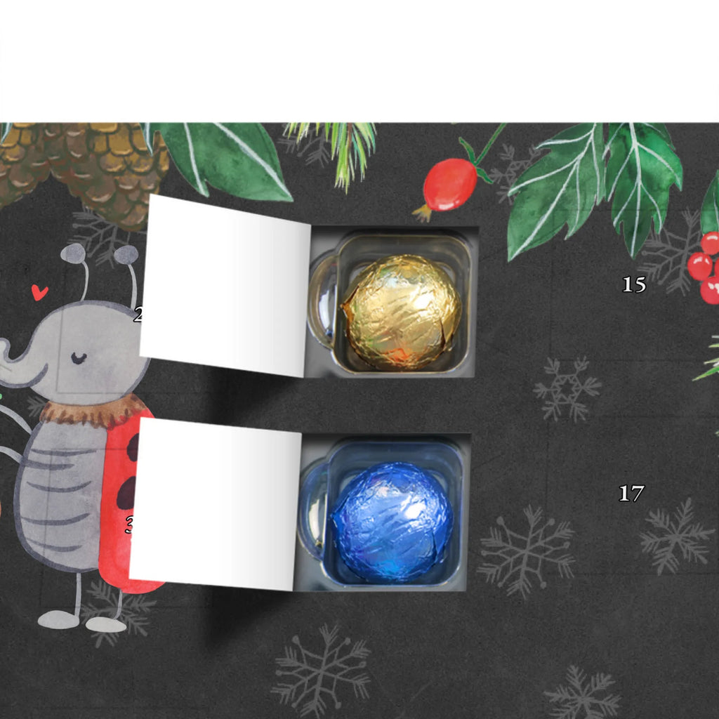 Personalisierter Schoko Adventskalender Marienkäfer Pauken Personalisierter Adventskalender, Adventskalender mit Namen, Instrumente, Geschenke Musiker, Musikliebhaber