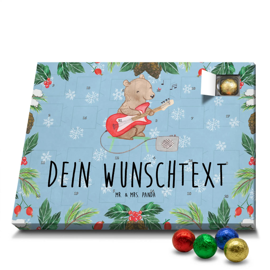 Personalisierter Schoko Adventskalender Bär E-Gitarre Personalisierter Adventskalender, Adventskalender mit Namen, Instrumente, Geschenke Musiker, Musikliebhaber, Bär, E-Gitarre, Band, Gitarre, Verstärker, Solo