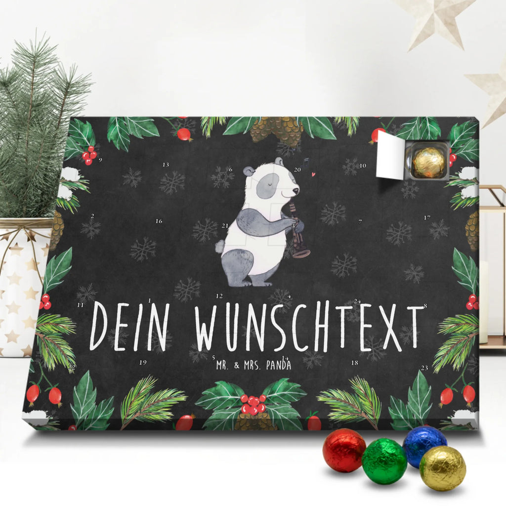 Personalisierter Schoko Adventskalender Panda Klarinette Personalisierter Adventskalender, Adventskalender mit Namen, Instrumente, Geschenke Musiker, Musikliebhaber, Panda, Klarinette, Holzblasinstrument, Orchester, Klassik, Ensemble