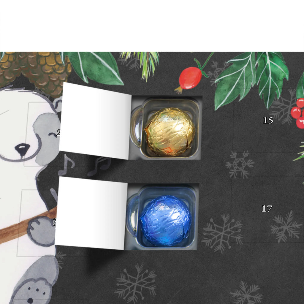 Personalisierter Schoko Adventskalender Panda Shamisen Personalisierter Adventskalender, Adventskalender mit Namen, Instrumente, Geschenke Musiker, Musikliebhaber, Panda, Shamisen, Laute, China, Traditionsmusik