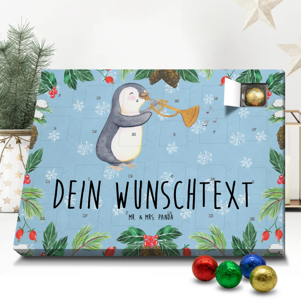 Personalisierter Schoko Adventskalender Pinguin Posaune Personalisierter Adventskalender, Adventskalender mit Namen, Instrumente, Geschenke Musiker, Musikliebhaber, Pinguin, Posaune, Blechblasinstrument, Orchester, Bigband, Klassik, Jazz