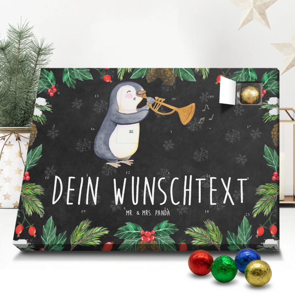 Personalisierter Schoko Adventskalender Pinguin Posaune Personalisierter Adventskalender, Adventskalender mit Namen, Instrumente, Geschenke Musiker, Musikliebhaber, Pinguin, Posaune, Blechblasinstrument, Orchester, Bigband, Klassik, Jazz