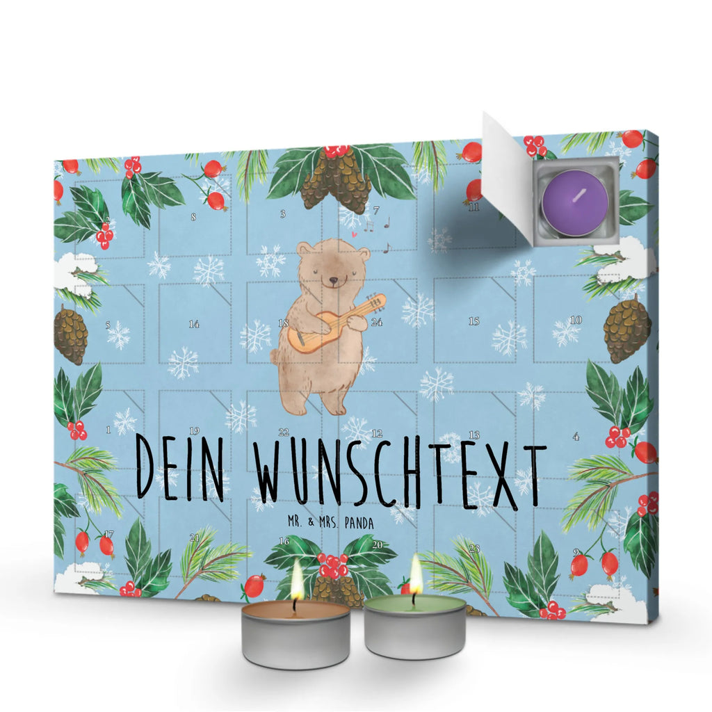 Personalisierter Duftkerzen Adventskalender Bär Gitarre Personalisierter Duftkerzen Adventskalender, Instrumente, Geschenke Musiker, Musikliebhaber, Bär, Gitarre, Akustik, Ensemble, Lagerfeuer, Gesang