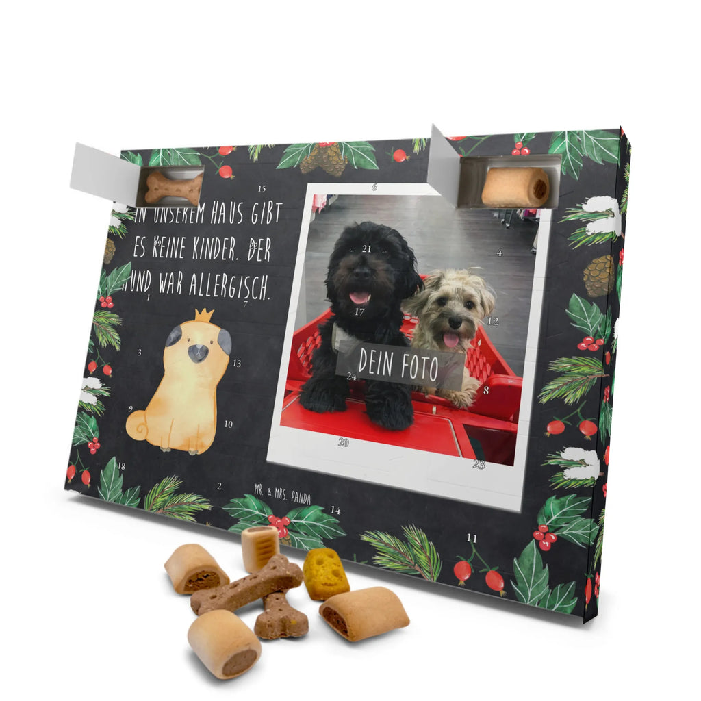 Personalisierter Hunde Foto Adventskalender Mops Krone Personalisierter Hunde Foto Adventskalender, Hund, Hundemotiv, Haustier, Hunderasse, Tierliebhaber, Hundebesitzer, Sprüche, Mops, allergisch, kinderlos, Hausregel, Hundebesitzer. Spruch, lustig