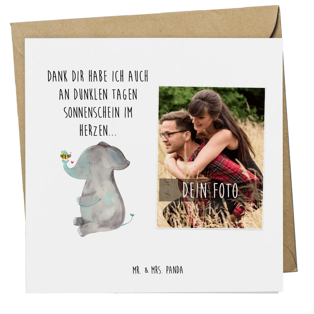 Personalisierte Foto Deluxe Karte Elefant Biene Personalisierte Foto Grußkarte, Tiermotive, Gute Laune, lustige Sprüche, Tiere, Elefant, Biene, Liebe, Liebesbeweis, Jahrestag, Liebesgeschenk, Heiratsantrag, Hochzeitsgeschenk, Liebesspruch