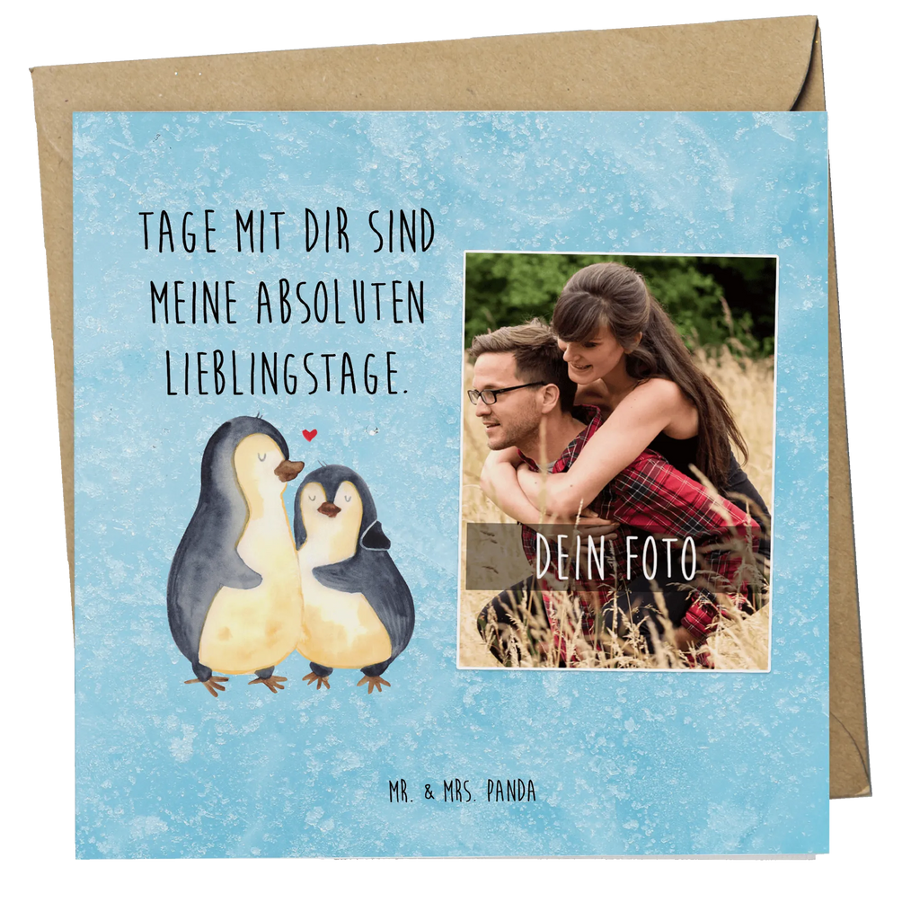 Personalisierte Foto Deluxe Karte Pinguin umarmen Personalisierte Foto Grußkarte, Pinguin, Liebe, Liebespaar, Liebesbeweis, Liebesgeschenk, Verlobung, Jahrestag, Hochzeitstag, Hochzeit, Hochzeitsgeschenk