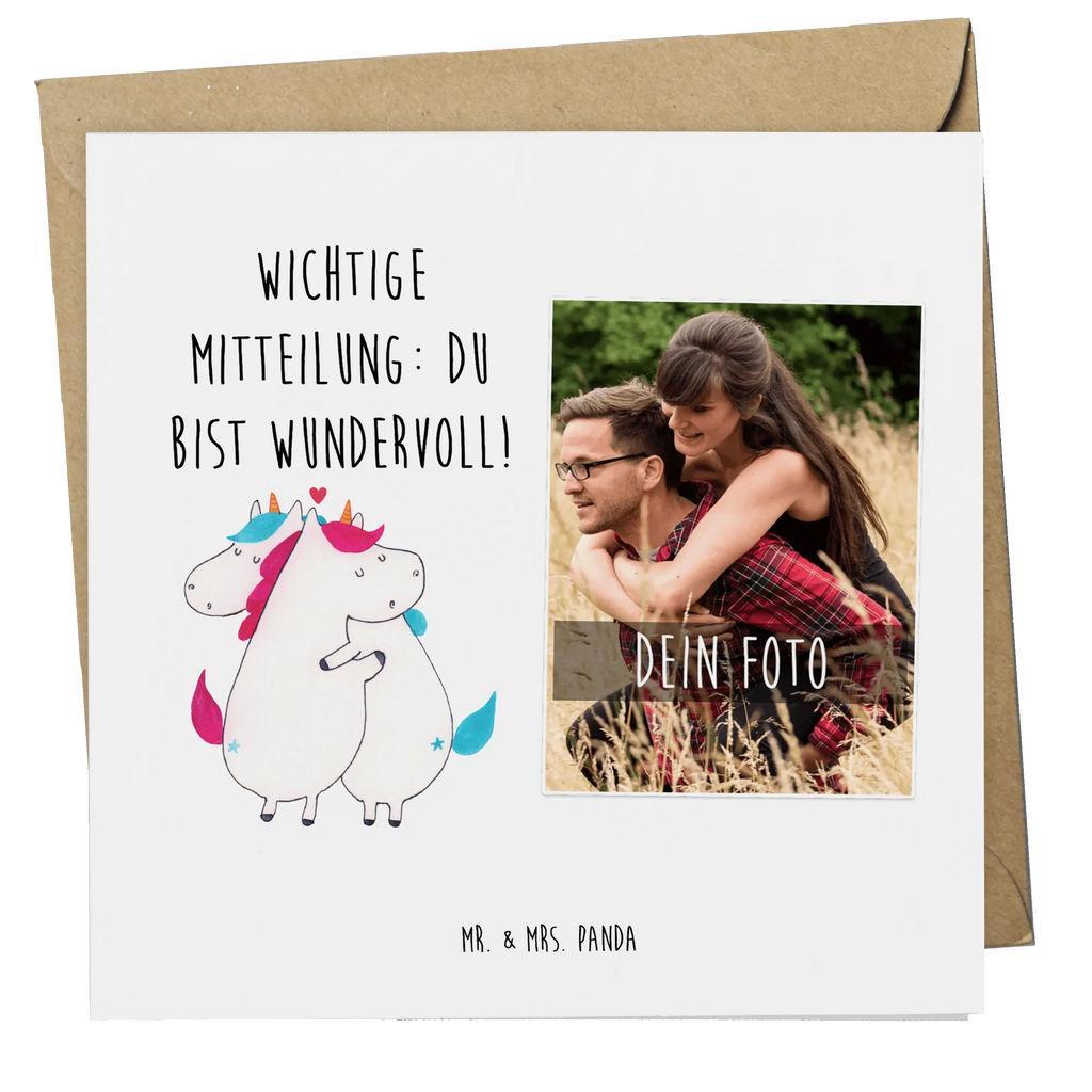 Personalisierte Foto Deluxe Karte Einhorn Mitteilung Personalisierte Foto Grußkarte, Einhorn, Einhörner, Einhorn Deko, Unicorn, Valentinstag, Valentine, Liebe, Geschenk, Partner, Ehe, lustig, witzig, Spruch