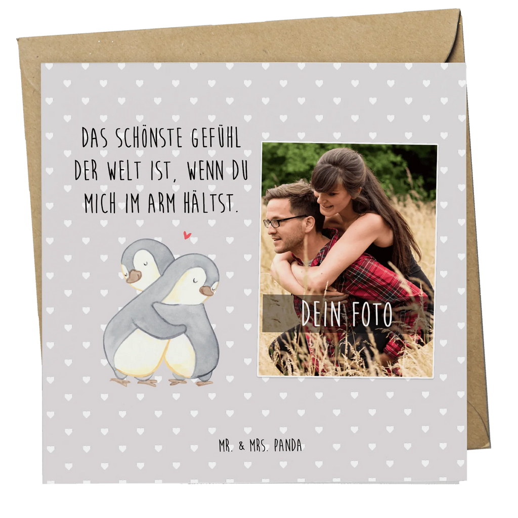 Personalisierte Foto Deluxe Karte Pinguine Kuscheln Personalisierte Foto Grußkarte, Liebe, Partner, Freund, Freundin, Ehemann, Ehefrau, Heiraten, Verlobung, Heiratsantrag, Liebesgeschenk, Jahrestag, Hocheitstag, Valentinstag, Geschenk für Frauen, Hochzeitstag, Mitbringsel, Geschenk für Freundin, Geschenk für Partner, Liebesbeweis, für Männer, für Ehemann