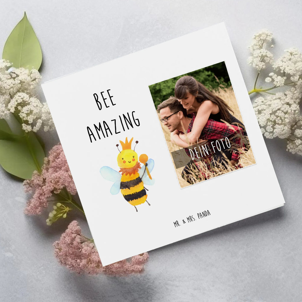 Personalisierte Foto Deluxe Karte Biene König Personalisierte Foto Grußkarte, Biene, Wespe, Hummel