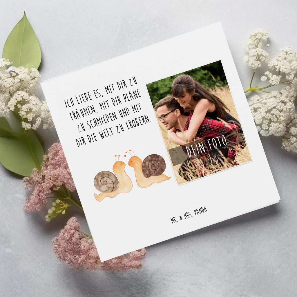 Personalisierte Foto Deluxe Karte Schnecken Liebe Personalisierte Foto Grußkarte, Liebe, Partner, Freund, Freundin, Ehemann, Ehefrau, Heiraten, Verlobung, Heiratsantrag, Liebesgeschenk, Jahrestag, Hocheitstag