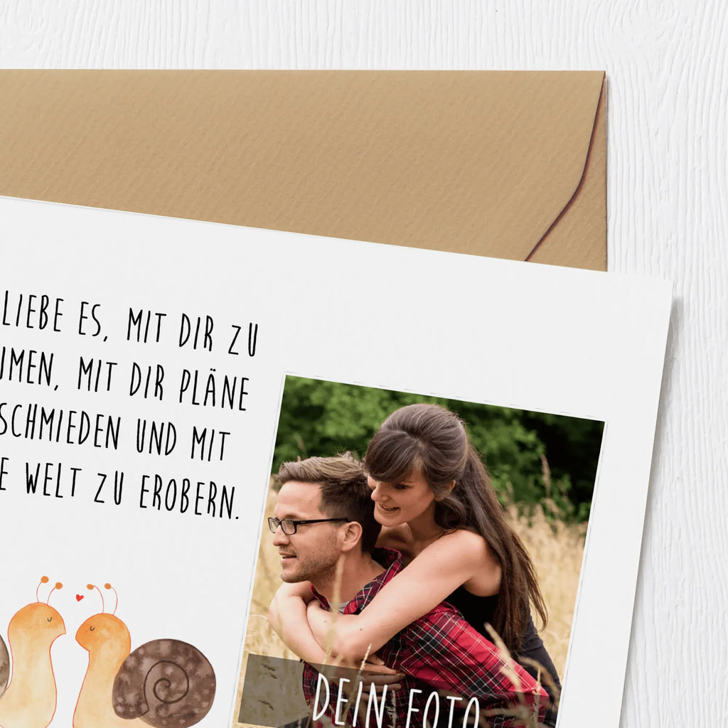 Personalisierte Foto Deluxe Karte Schnecken Liebe Personalisierte Foto Grußkarte, Liebe, Partner, Freund, Freundin, Ehemann, Ehefrau, Heiraten, Verlobung, Heiratsantrag, Liebesgeschenk, Jahrestag, Hocheitstag