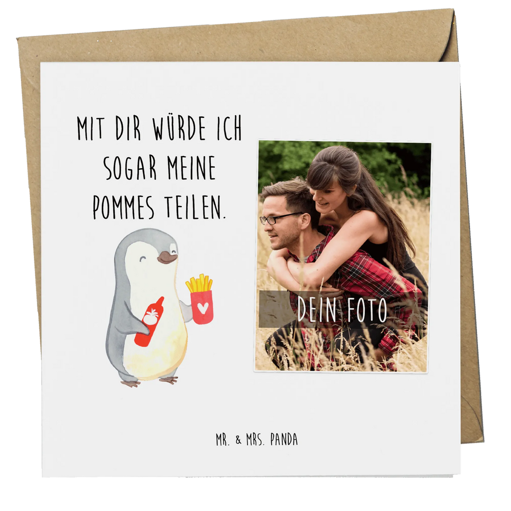 Personalisierte Foto Deluxe Karte Pinguin Pommes Personalisierte Foto Grußkarte, Liebe, Partner, Freund, Freundin, Ehemann, Ehefrau, Heiraten, Verlobung, Heiratsantrag, Liebesgeschenk, Jahrestag, Hocheitstag, Valentinstag, Geschenk für Frauen, Hochzeitstag, Mitbringsel, Geschenk für Freundin, Geschenk für Partner, Liebesbeweis, für Männer, für Ehemann