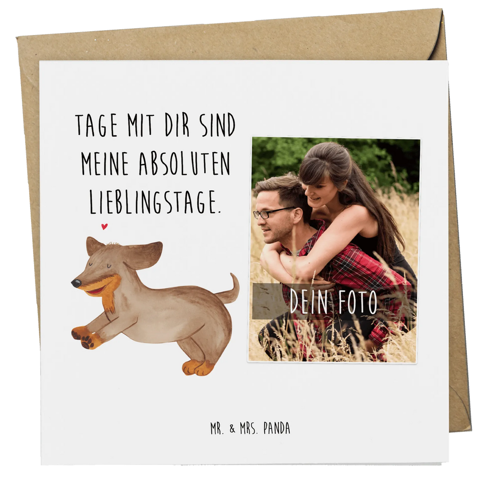 Personalisierte Foto Deluxe Karte Hund Dackel Personalisierte Foto Grußkarte, Hund, Hundemotiv, Haustier, Hunderasse, Tierliebhaber, Hundebesitzer, Sprüche, Hunde, Dackel, Dachshund, happy dog