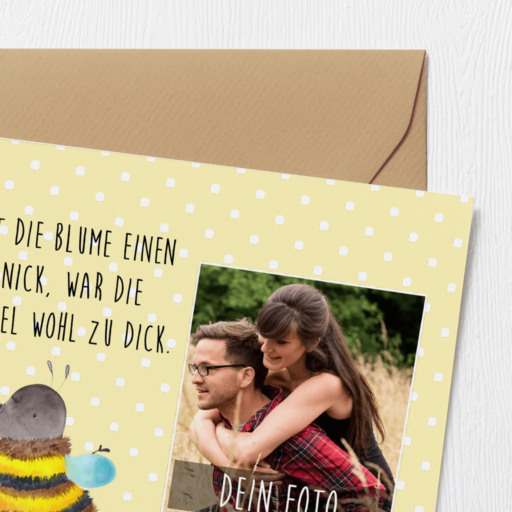 Personalisierte Foto Deluxe Karte Hummel flauschig Personalisierte Foto Grußkarte, Tiermotive, Gute Laune, lustige Sprüche, Tiere, Hummel, Flauschig, Biene, Blume, Natur