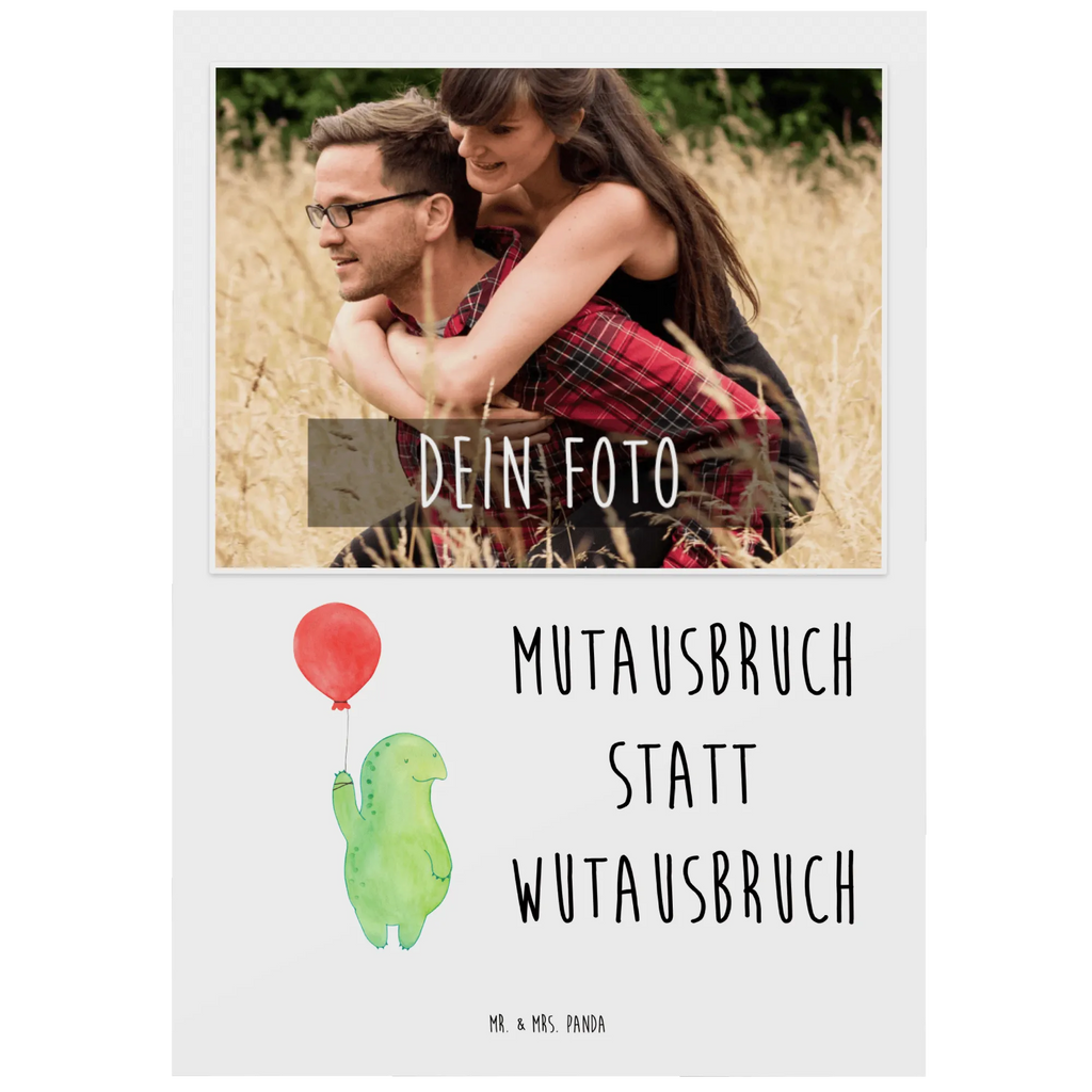 Personalisierte Foto Postkarte Schildkröte Luftballon Personalisierte Foto Postkarte, Schildkröte, Schildkröten, Mutausbruch, Motivation, Motivationsspruch