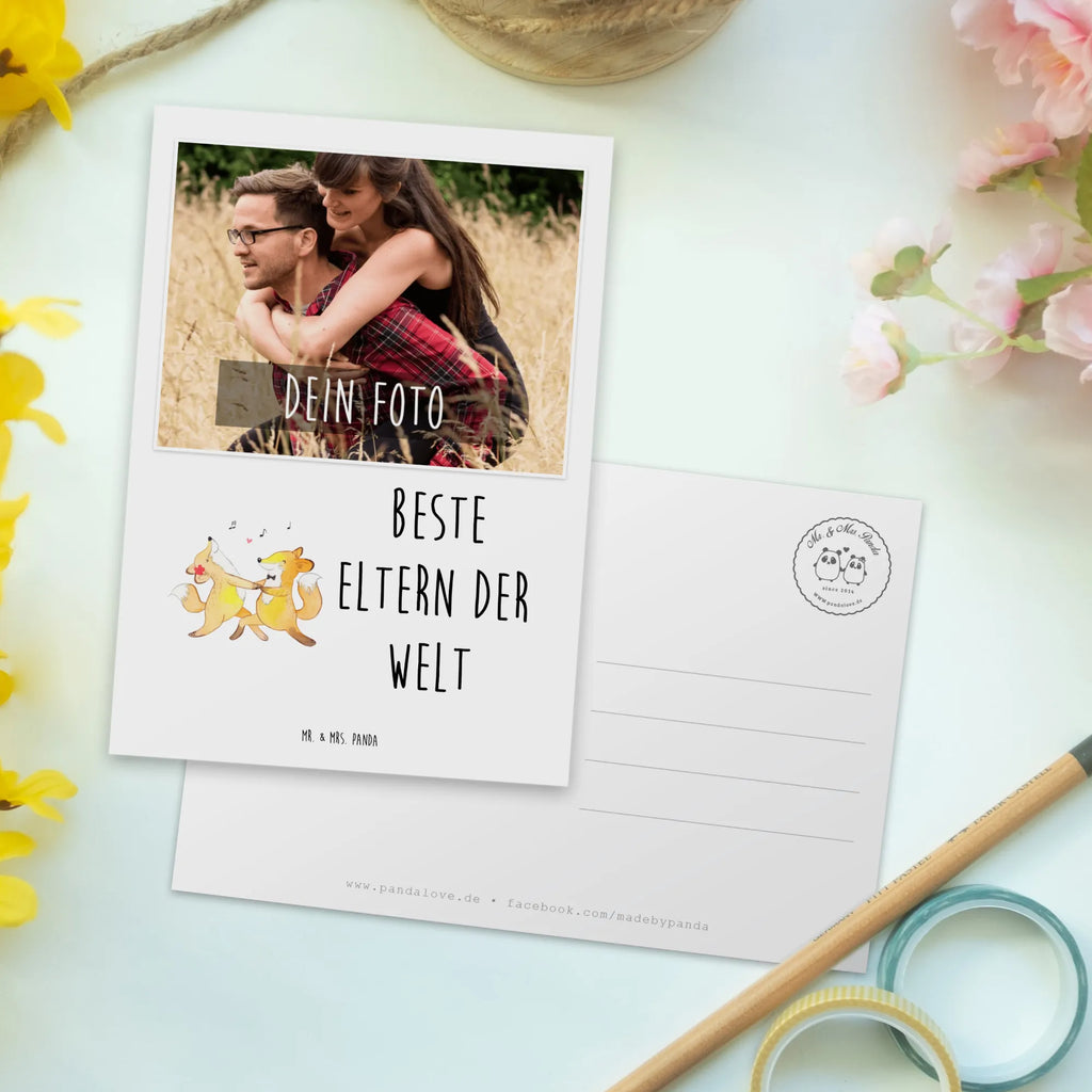 Personalisierte Foto Postkarte Fuchs Beste Eltern der Welt Personalisierte Foto Postkarte, für, Dankeschön, Geschenk, Schenken, Geburtstag, Geburtstagsgeschenk, Geschenkidee, Danke, Bedanken, Mitbringsel, Freude machen, Geschenktipp, Eltern, Mama, Papa, Erzeuger, Mami, Papi, Familie, Elternpaar, Mama und Papa