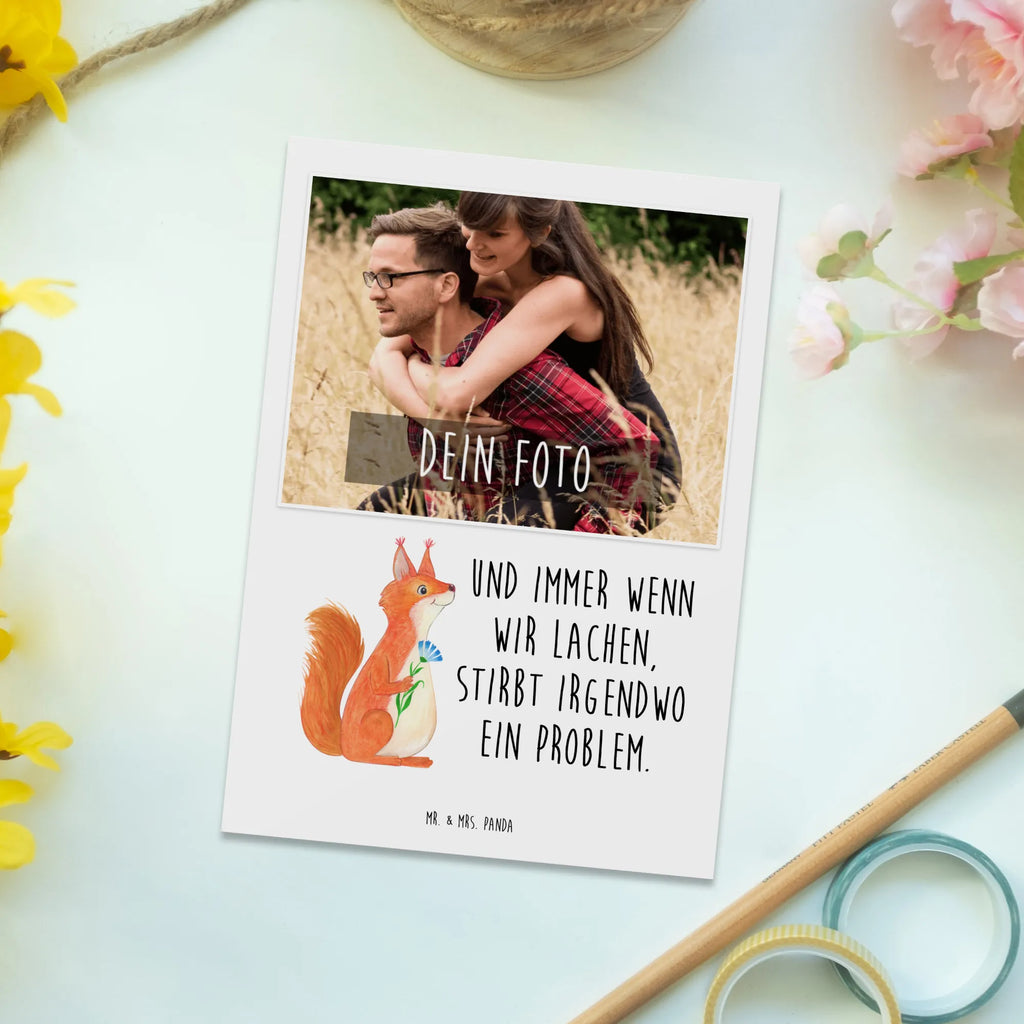 Personalisierte Foto Postkarte Eichhörnchen Blume Personalisierte Foto Postkarte, Tiermotive, Gute Laune, lustige Sprüche, Tiere, Eichhörnchen, Eichhorn, Spruch positiv, Lachen, Spaß, Motivation Sprüche, Motivation Bilder, glücklich Spruch, Spruch Deko