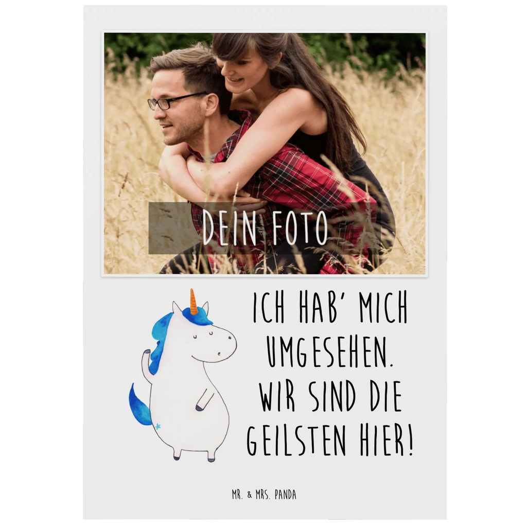 Personalisierte Foto Postkarte Einhorn Mann Personalisierte Foto Postkarte, Einhorn, Einhörner, Einhorn Deko, Pegasus, Unicorn, cool, Mann, Freundin, Familie, bester Freund, BFF, Party, hübsch, beste