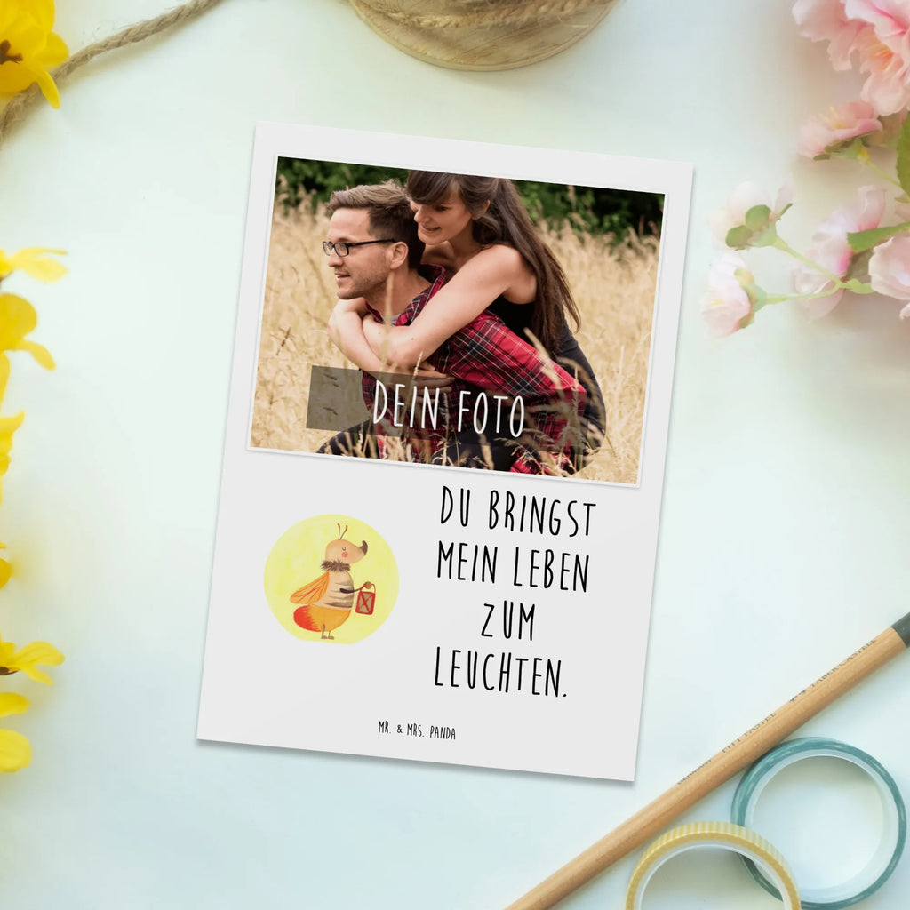 Personalisierte Foto Postkarte Glühwürmchen Personalisierte Foto Postkarte, Tiermotive, Gute Laune, lustige Sprüche, Tiere, Glühwürmchen, Glühwurm, Falter, Liebe, Leuchten, magisch, Liebesbeweis, Lieblingsmensch, Verlobung, Heiratsantrag, Jahrestag, Liebesspruch