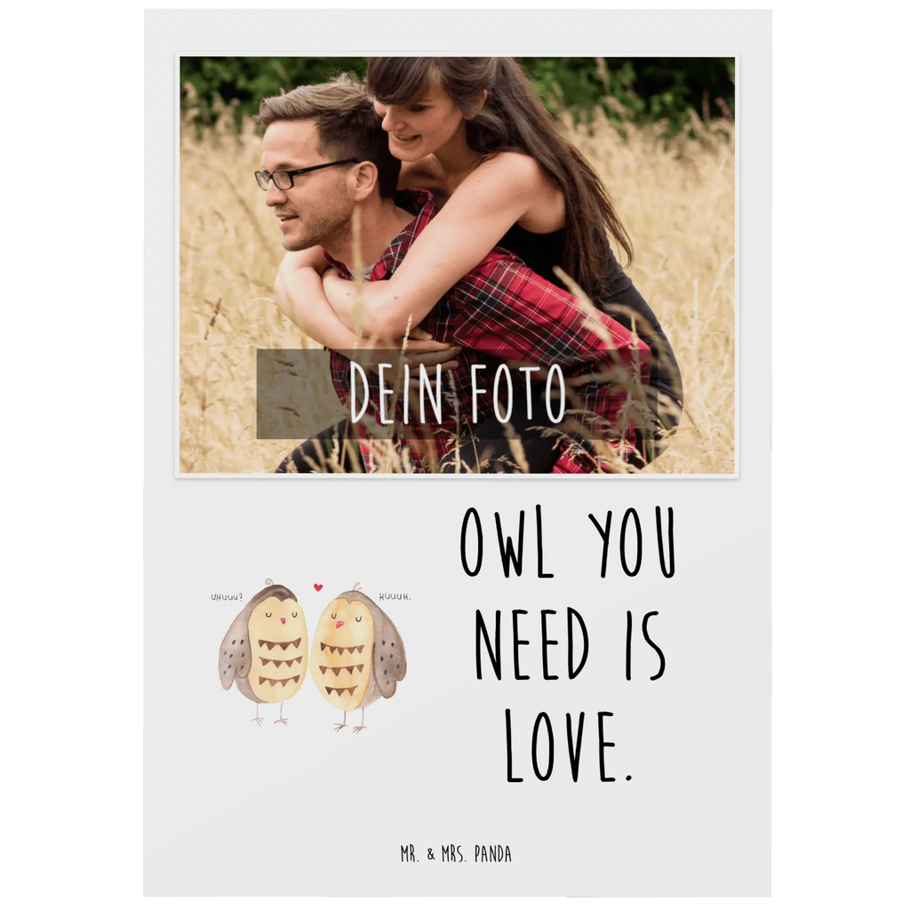 Personalisierte Foto Postkarte Eulen Liebe Personalisierte Foto Postkarte, Eule, Eule Deko, Liebe, Hochzeit Spruch, Owl, All you need is love, Liebe Spruch, Freundin Geschenk, Freund, Wortspiel lustig