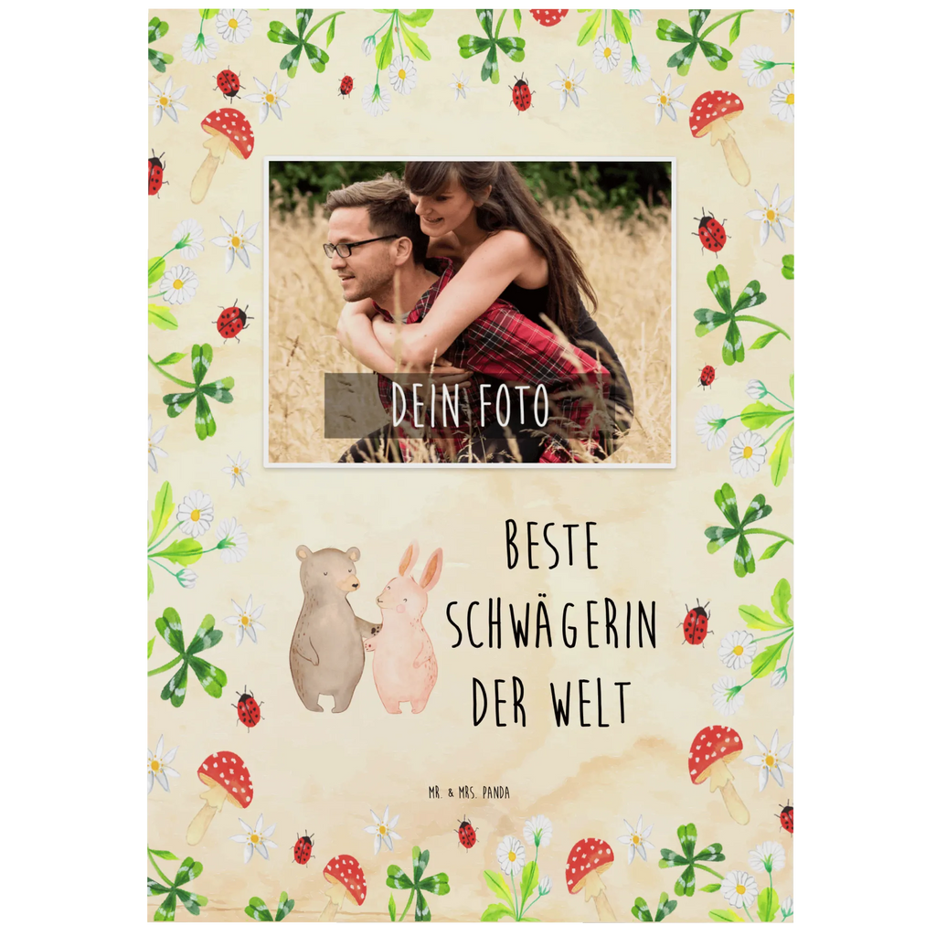 Personalisierte Foto Postkarte Hase Beste Schwägerin der Welt Personalisierte Foto Postkarte, für, Dankeschön, Geschenk, Schenken, Geburtstag, Geburtstagsgeschenk, Geschenkidee, Danke, Bedanken, Mitbringsel, Freude machen, Geschenktipp, Schwägerin, Schwähgerin, Schwippschwägerin, Familie, Verwandtschaft, angeheiratet, Frau, Ehemann, Schwester, Ehefrau, Bruder, Partner