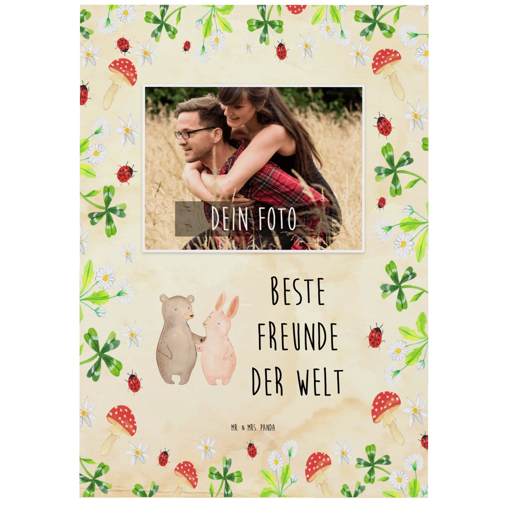 Personalisierte Foto Postkarte Hase Beste Freunde der Welt Personalisierte Foto Postkarte, für, Dankeschön, Geschenk, Schenken, Geburtstag, Geburtstagsgeschenk, Geschenkidee, Danke, Bedanken, Mitbringsel, Freude machen, Geschenktipp, Freunde, best friends, Freundschaft, Freundin, Freund, Clique, Kumpel, bae, bff