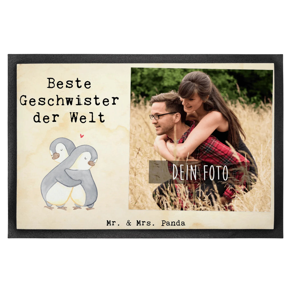 Personalisierte Foto Fußmatte Pinguin Beste Geschwister der Welt Personalisierte Foto Fußmatte, für, Dankeschön, Geschenk, Schenken, Geburtstag, Geburtstagsgeschenk, Geschenkidee, Danke, Bedanken, Mitbringsel, Freude machen, Geschenktipp, Geschwister, Geschwisterchen, Bruder, Schwester, Schwestern, Brüder, Familie, Nachwuchs