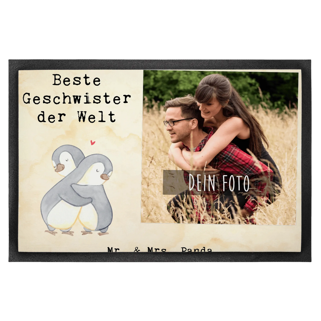 Personalisierte Foto Fußmatte Pinguin Beste Geschwister der Welt Personalisierte Foto Fußmatte, für, Dankeschön, Geschenk, Schenken, Geburtstag, Geburtstagsgeschenk, Geschenkidee, Danke, Bedanken, Mitbringsel, Freude machen, Geschenktipp, Geschwister, Geschwisterchen, Bruder, Schwester, Schwestern, Brüder, Familie, Nachwuchs