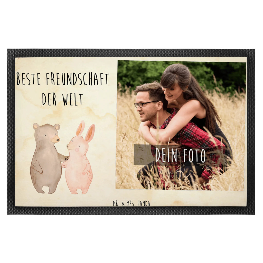 Personalisierte Foto Fußmatte Hase Beste Freundschaft der Welt Personalisierte Foto Fußmatte, für, Dankeschön, Geschenk, Schenken, Geburtstag, Geburtstagsgeschenk, Geschenkidee, Danke, Bedanken, Mitbringsel, Freude machen, Geschenktipp, Freundschaft, Freunde, Freunde fürs Leben, best friends, Freundin, Freund, Clique, Kumpel, bae, bff