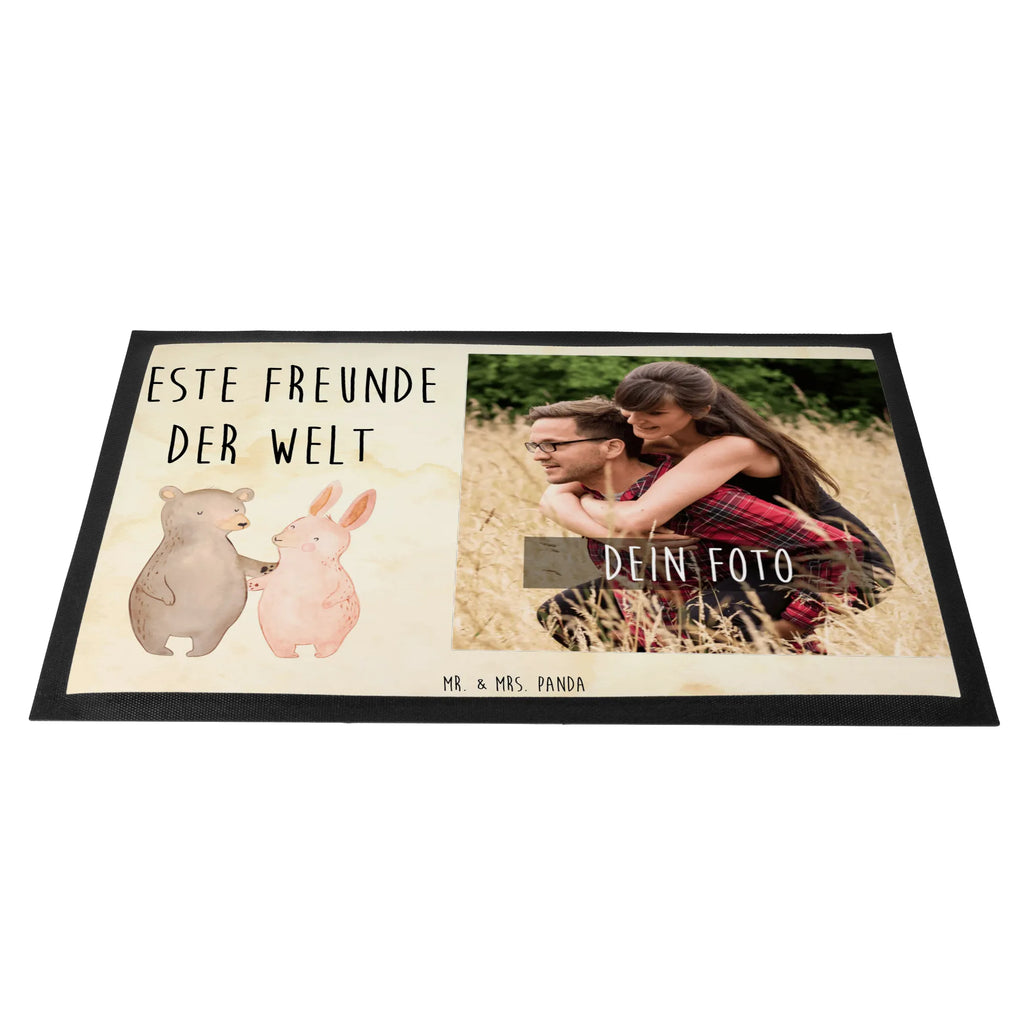 Personalisierte Foto Fußmatte Hase Beste Freunde der Welt Personalisierte Foto Fußmatte, für, Dankeschön, Geschenk, Schenken, Geburtstag, Geburtstagsgeschenk, Geschenkidee, Danke, Bedanken, Mitbringsel, Freude machen, Geschenktipp, Freunde, best friends, Freundschaft, Freundin, Freund, Clique, Kumpel, bae, bff