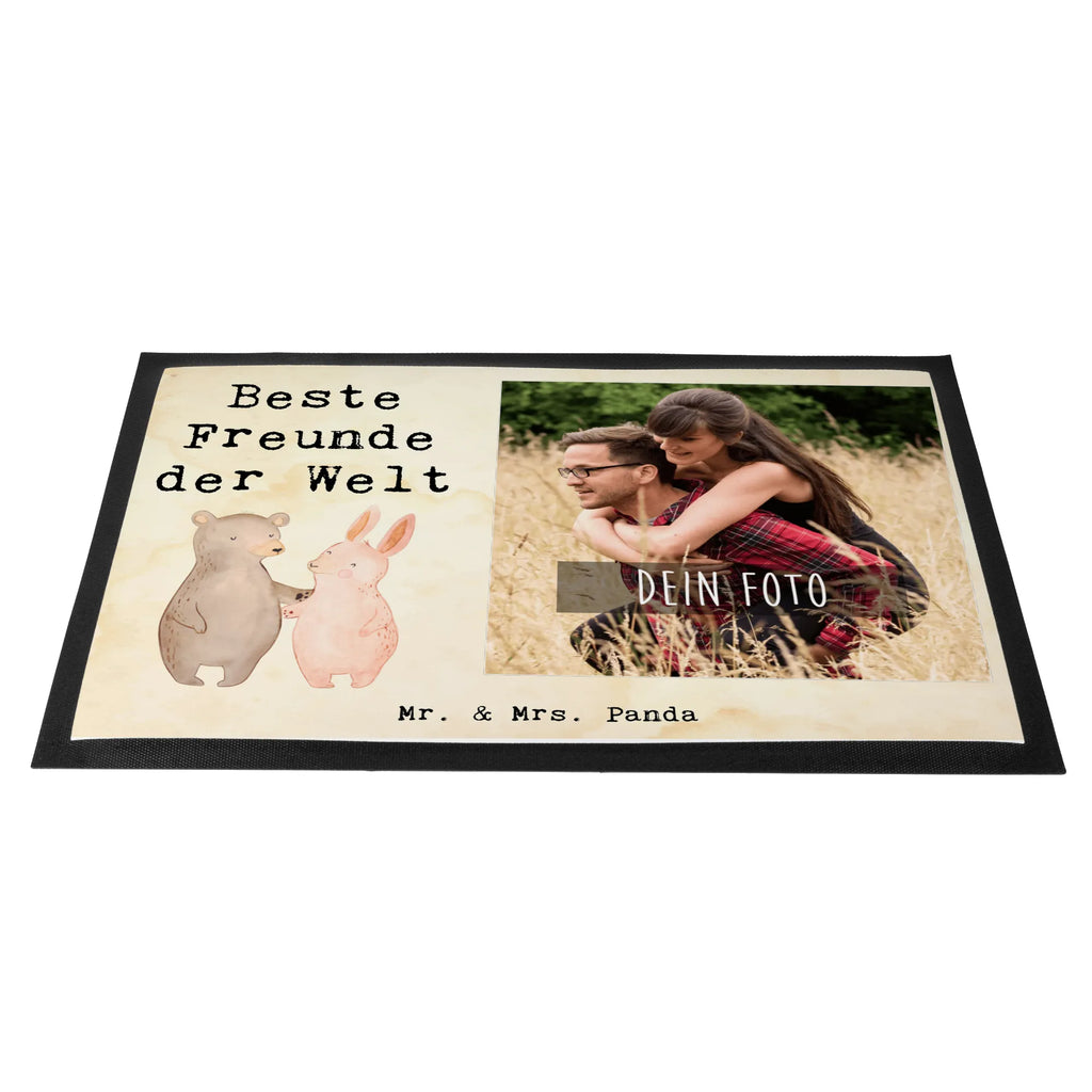 Personalisierte Foto Fußmatte Hase Beste Freunde der Welt Personalisierte Foto Fußmatte, für, Dankeschön, Geschenk, Schenken, Geburtstag, Geburtstagsgeschenk, Geschenkidee, Danke, Bedanken, Mitbringsel, Freude machen, Geschenktipp, Freunde, best friends, Freundschaft, Freundin, Freund, Clique, Kumpel, bae, bff