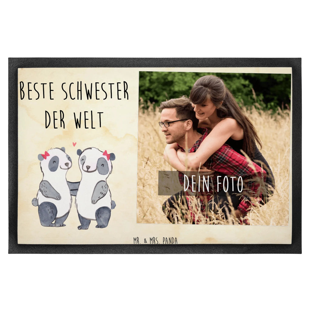 Personalisierte Foto Fußmatte Panda Beste Schwester der Welt Personalisierte Foto Fußmatte, für, Dankeschön, Geschenk, Schenken, Geburtstag, Geburtstagsgeschenk, Geschenkidee, Danke, Bedanken, Mitbringsel, Freude machen, Geschenktipp, Schwestern, Schwester, Geschwister, Schwesterherz, Sister, Familie, Kleinigkeit, Beste, Tochter, Liebe, Kinder