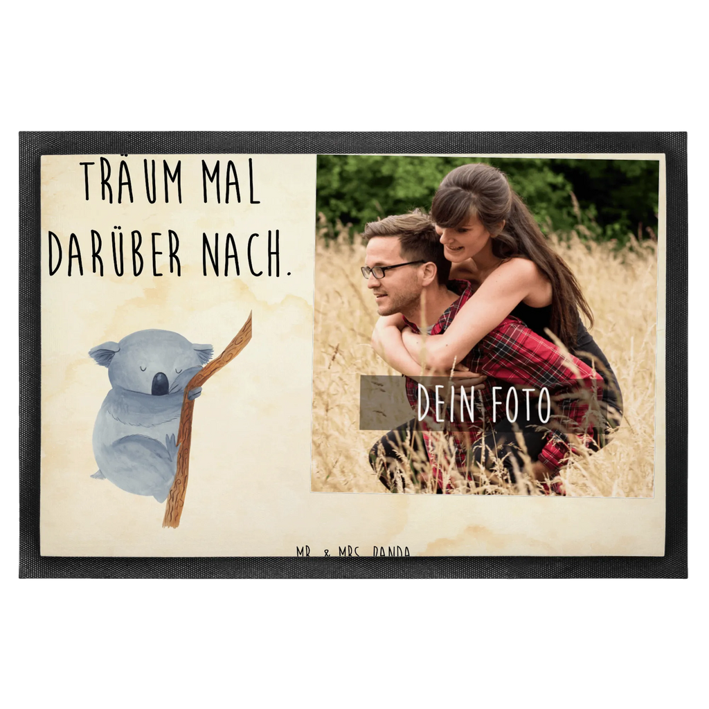 Personalisierte Foto Fußmatte Koalabär Personalisierte Foto Fußmatte, Tiermotive, Gute Laune, lustige Sprüche, Tiere, Koala, träumen, Traum, schlafen, Schlafzimmer, Traumland, Bär, Koalabär