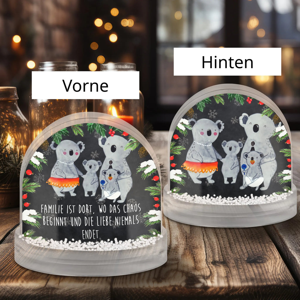 Schneekugel Koala Familie Schneekugel, Schüttelkugel, Wunderkugel, Familie, Vatertag, Muttertag, Bruder, Schwester, Mama, Papa, Oma, Opa, Koala, Koalas, Family, Kinder, Geschwister, Familienleben