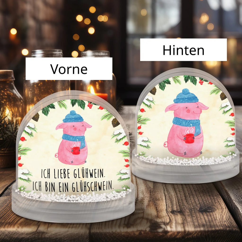 Schneekugel Schwein Glühwein Schneekugel, Schüttelkugel, Wunderkugel, Winter, Weihnachten, Weihnachtsdeko, Nikolaus, Advent, Heiligabend, Wintermotiv, Glühschwein, Glühwein, Weihnachtsmarkt, Punsch