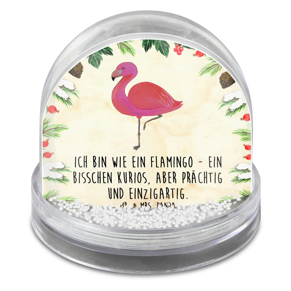 Schneekugel Flamingo Classic Schneekugel, Schüttelkugel, Wunderkugel, Flamingo, Einzigartig, Selbstliebe, Stolz, ich, für mich, Spruch, Freundin, Freundinnen, Außenseiter, Sohn, Tochter, Geschwister