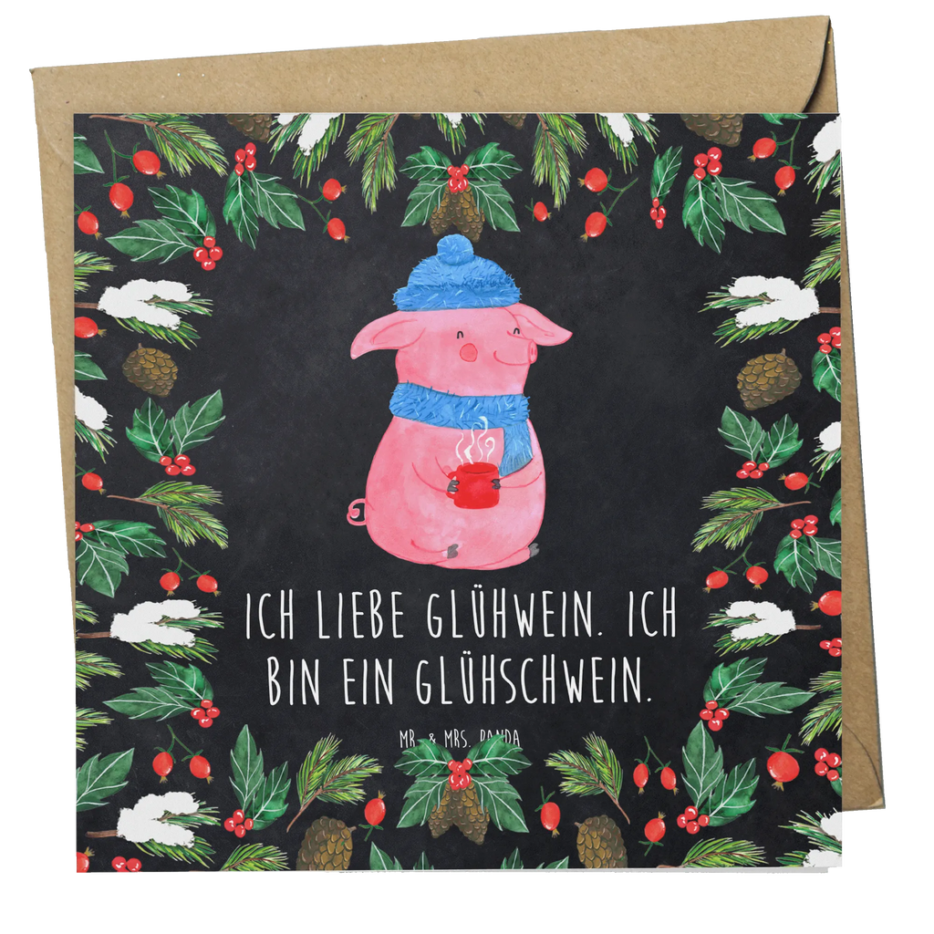 Deluxe Karte Schwein Glühwein Karte, Grußkarte, Klappkarte, Einladungskarte, Glückwunschkarte, Hochzeitskarte, Geburtstagskarte, Hochwertige Grußkarte, Hochwertige Klappkarte, Winter, Weihnachten, Weihnachtsdeko, Nikolaus, Advent, Heiligabend, Wintermotiv, Glühschwein, Glühwein, Weihnachtsmarkt, Punsch