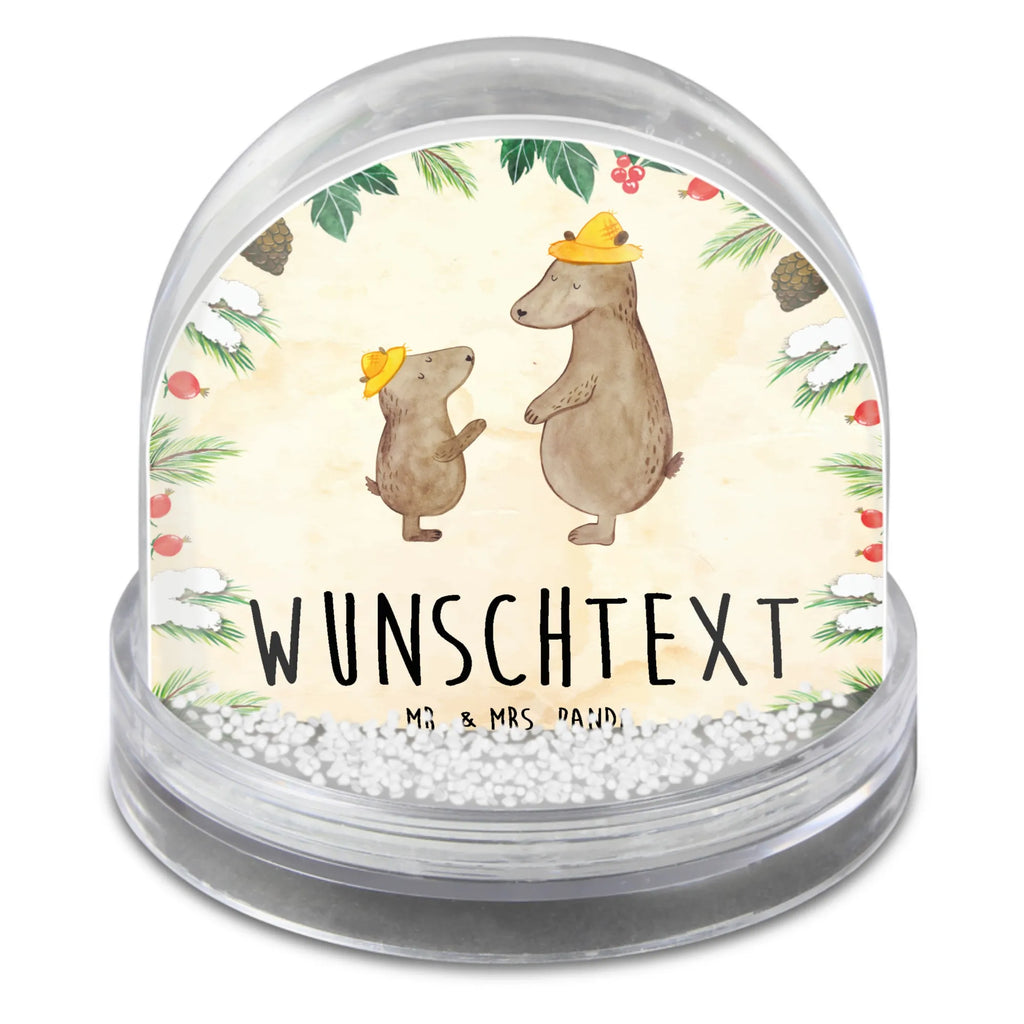 Personalisierte Schneekugel Bären mit Hut Personalisierte Schneekugel, Personalisierte Schüttelkugel, Personalisierte  Wunderkugel, Familie, Vatertag, Muttertag, Bruder, Schwester, Mama, Papa, Oma, Opa, Bär, Bären, Vater, Papi, Paps, Dad, Daddy, Lieblingsmensch, Sohn, Söhne, Kind, Kinder, Vater-Sohn, Family, Vorbild