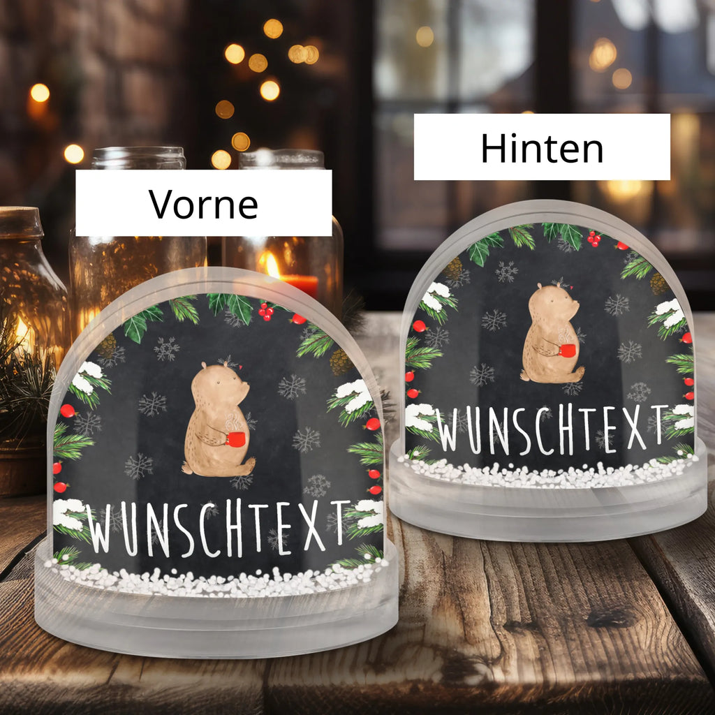 Personalisierte Schneekugel Bär Kaffee Personalisierte Schneekugel, Personalisierte Schüttelkugel, Personalisierte  Wunderkugel, Bär, Teddy, Teddybär, Kaffee, Coffee, Bären, guten Morgen, Morgenroutine, Welt erobern, Welt retten, Motivation