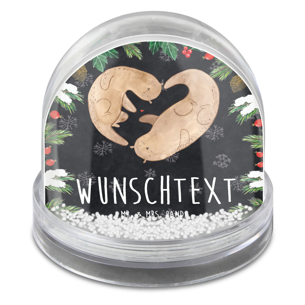 Personalisierte Schneekugel Otter Herz Personalisierte Schneekugel, Personalisierte Schüttelkugel, Personalisierte  Wunderkugel, Otter, Fischotter, Seeotter, Liebe, Herz, Liebesbeweis, Liebesgeschenk, Bessere Hälfte, Love you, Jahrestag, Hochzeitstag, Verlobung, gemeinsames Leben